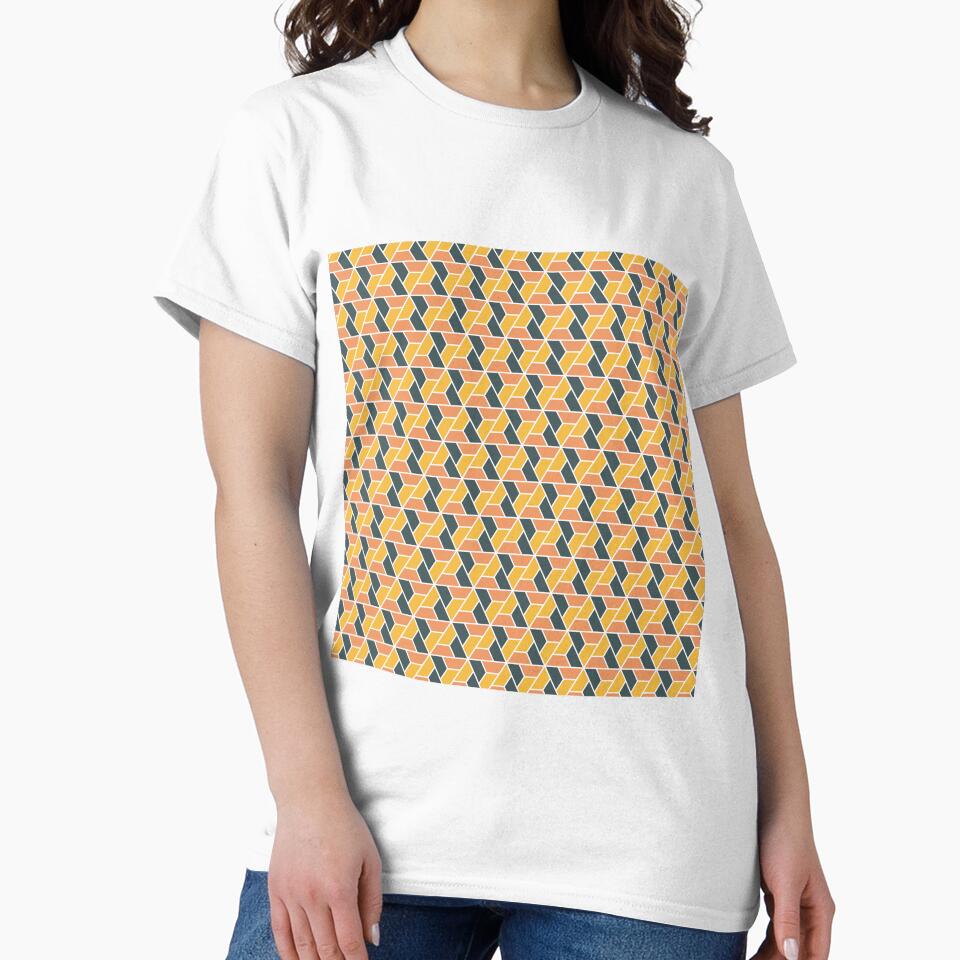 Black, orange and yellow triangle pattern by flamendes