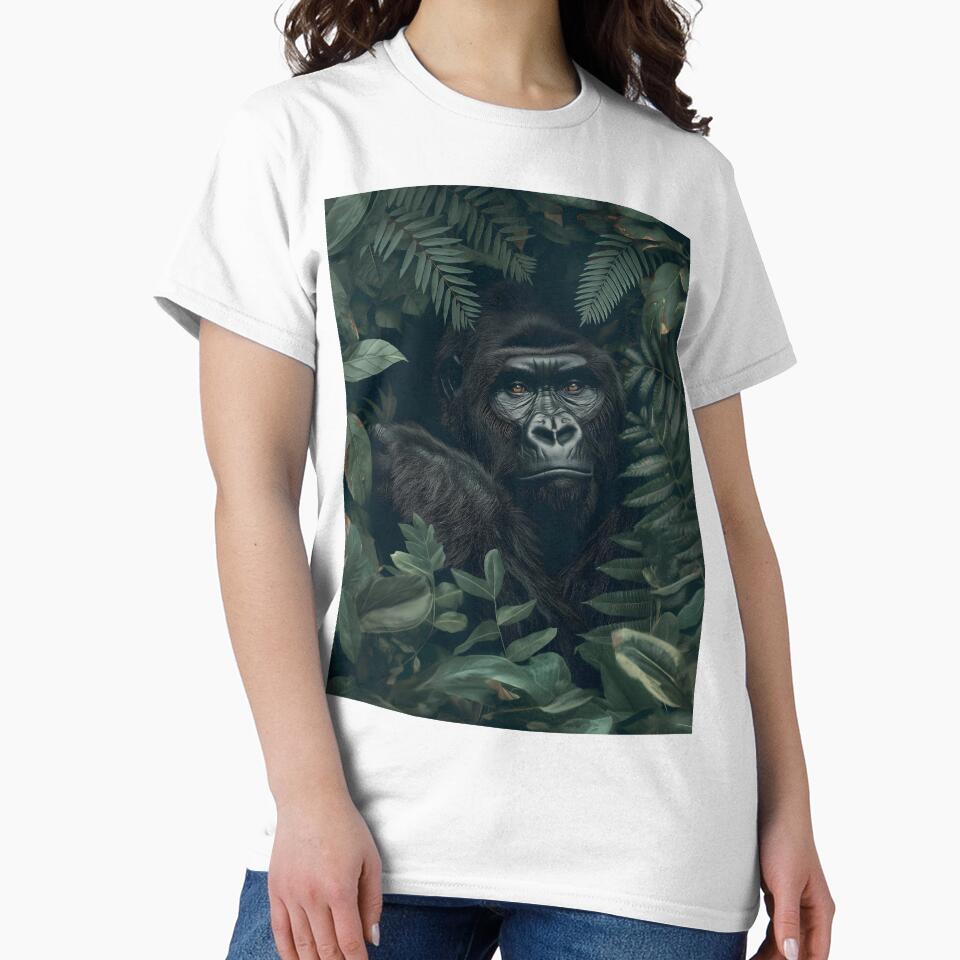 Mountain Gorilla in Jungle, Wildlife by GuildedWordGraphics