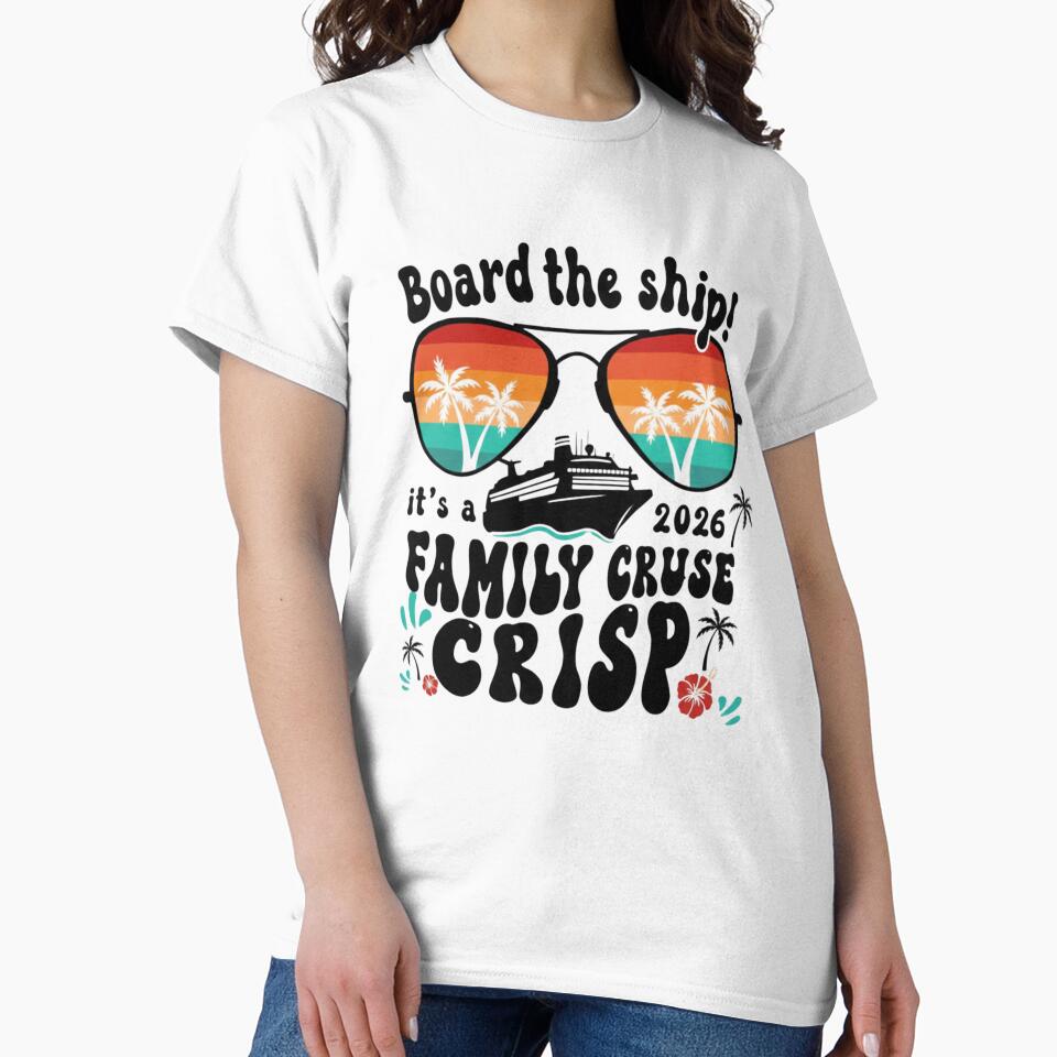 Family Cruise 2026: Board the Ship | Tropical Summer Vacation Typography by Colorful-Garden