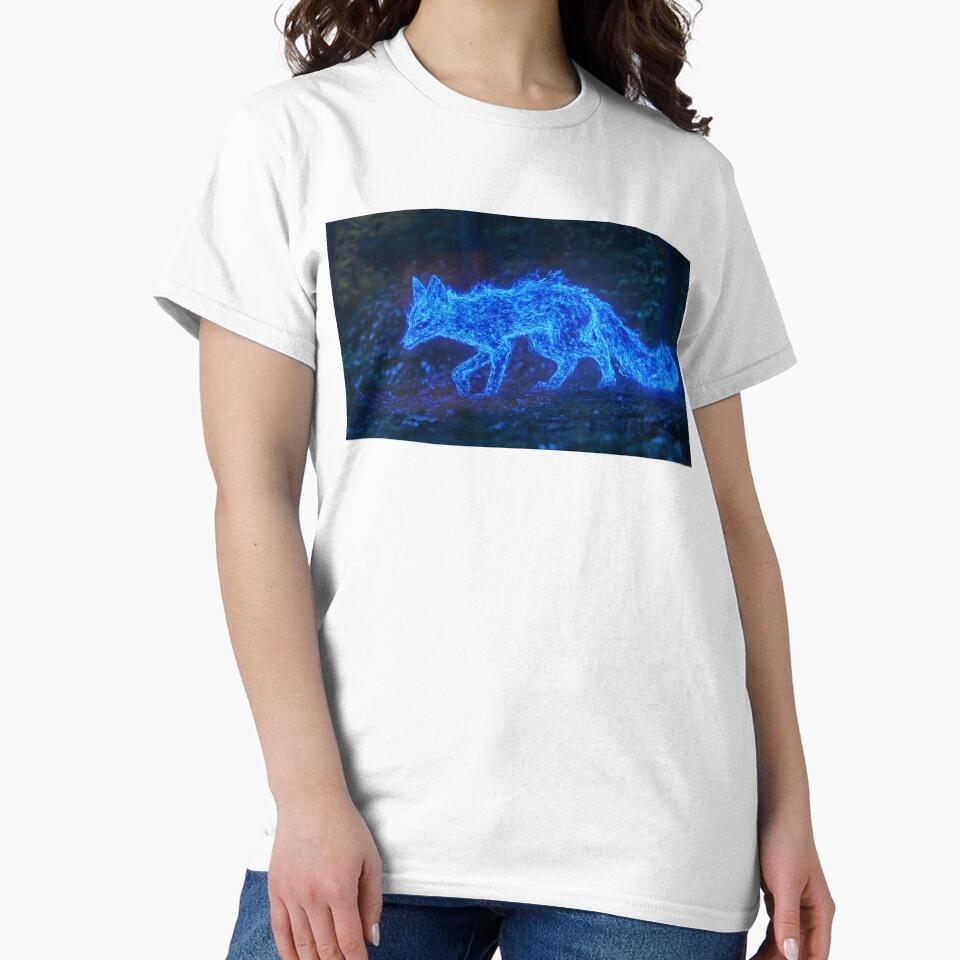 Fox Spirit in a Mystical Blue Energy Glow by Amr Siam