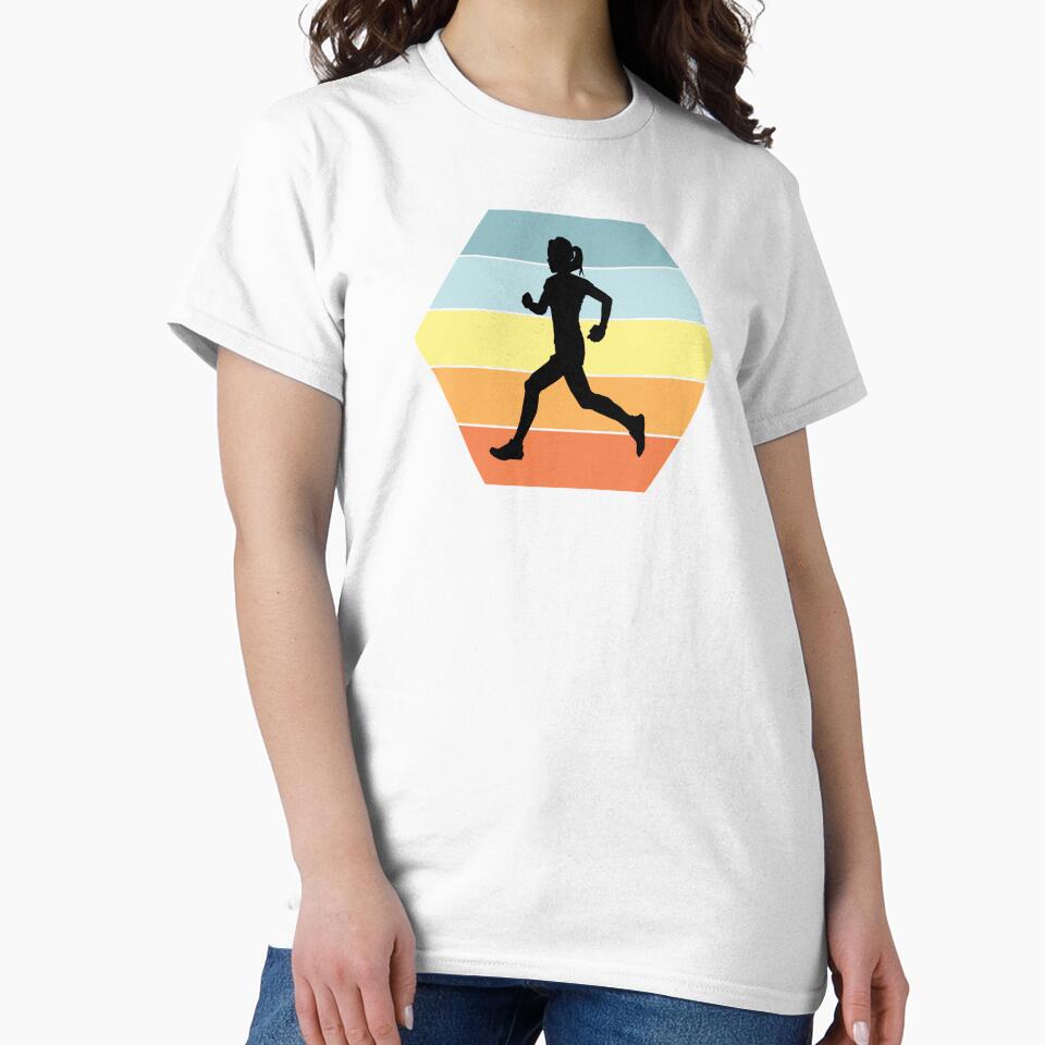 Run Free - Woman Runner - Summer Colors by HeatherPore