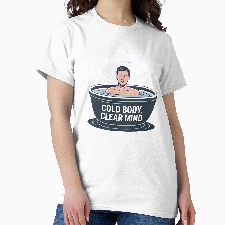 Cold Body Clear Mind – Cold Plunge Ice Bath Minimal Shirt by ImaginedSpace7
