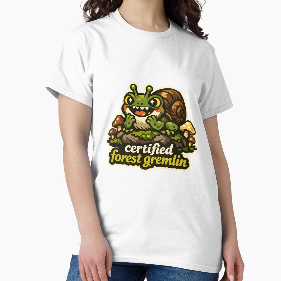 "Certified Forest Gremlin" | Aesthetic Snail Frog & Mushroom Core by Naviora