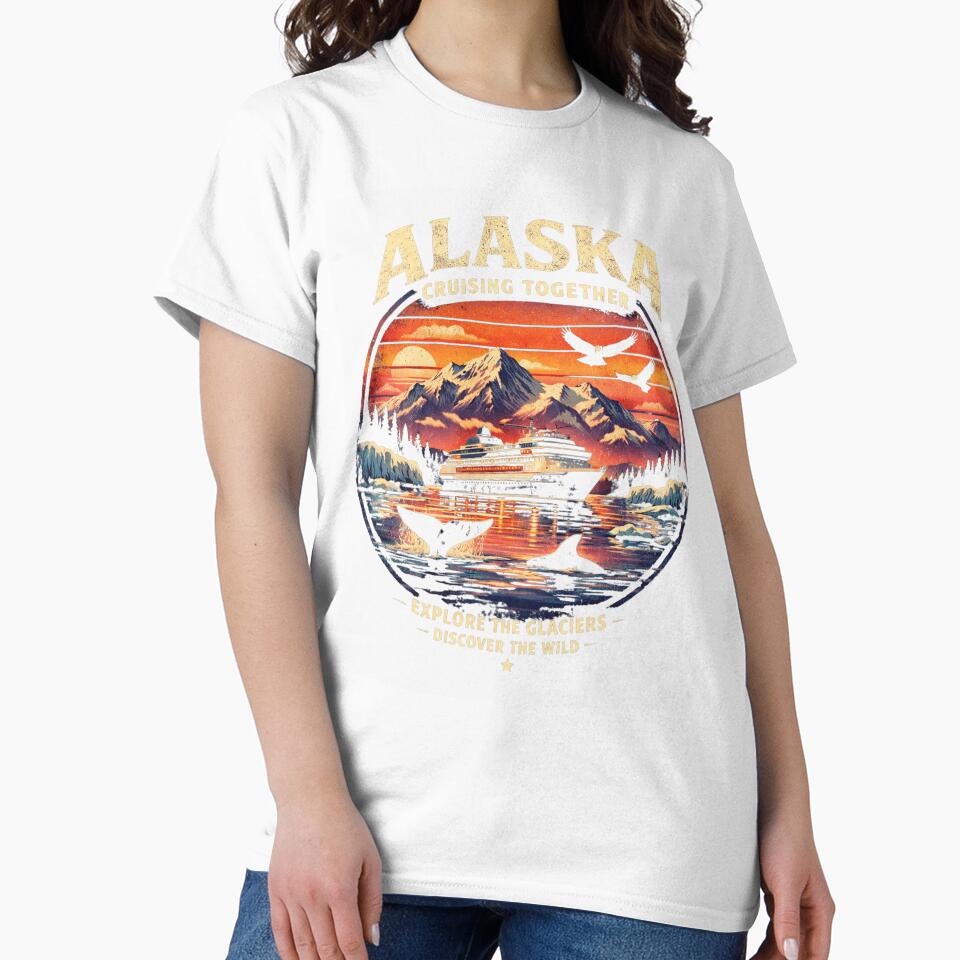 Alaska Cruise Vacation T-Shirt – Explore The Glaciers & Wild Adventure, Alaska Wildlife Nature Graphic Tee, Travel Souvenir Shirt by BuzzifyStore
