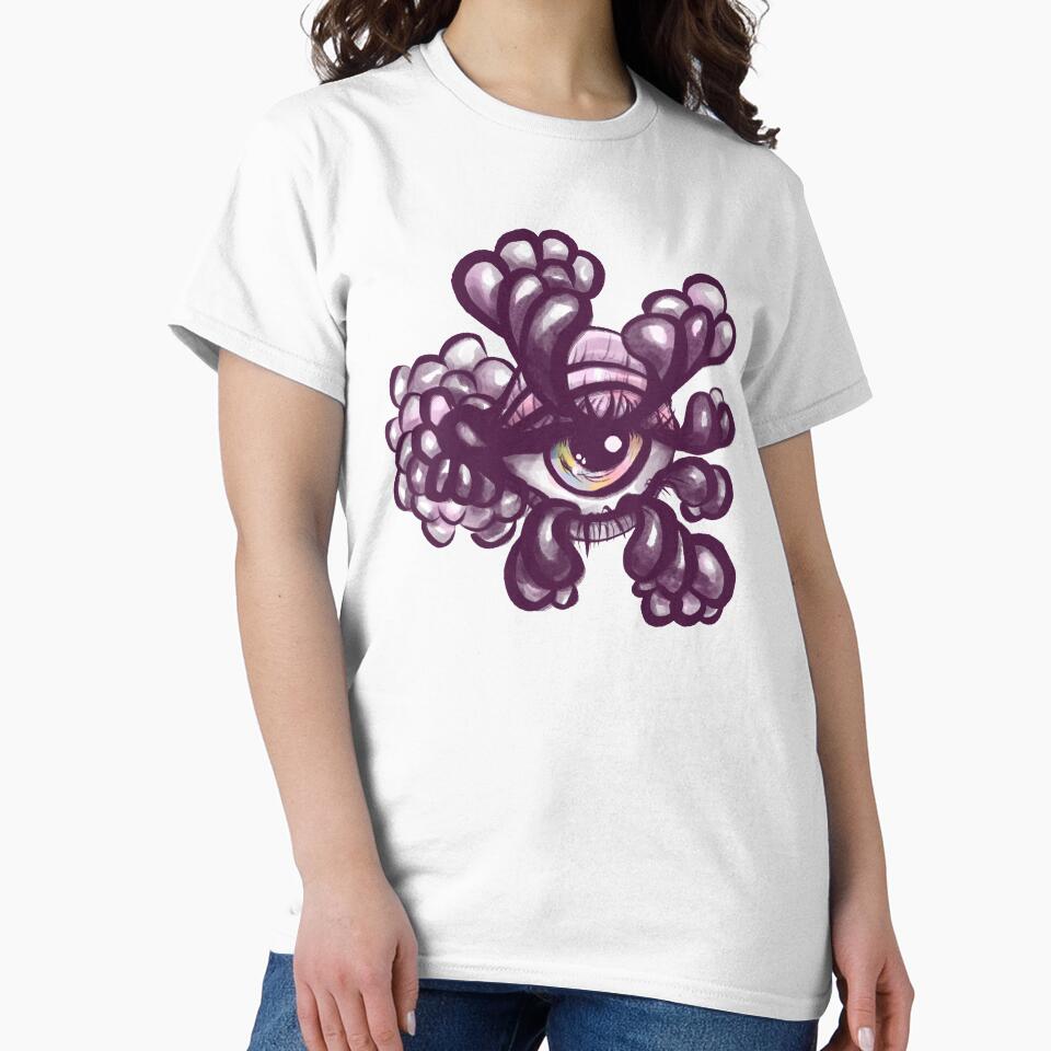 Bubbly Eye - Weirdcore Art in Purple and Pink by Boriana Giormova