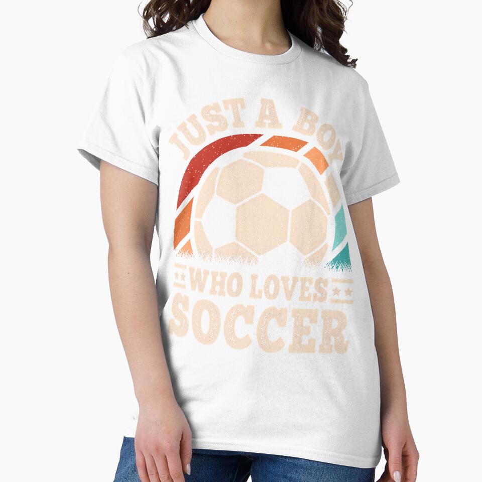 Just A Boy Who Loves Soccer Funny Soccer Player Boys by JanisPenelope