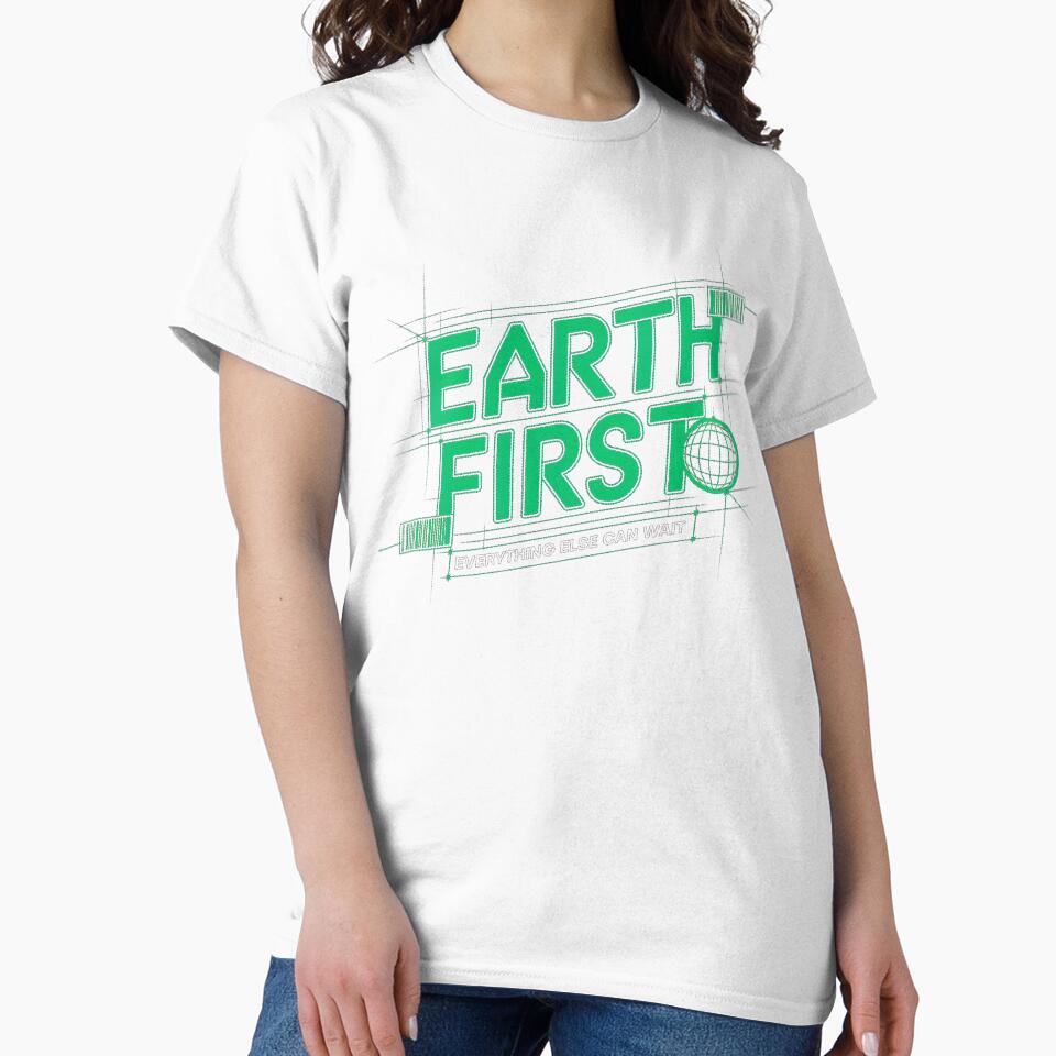 Earth First – Eco Activism Graphic, Sustainable Future Environmental Design by maseno