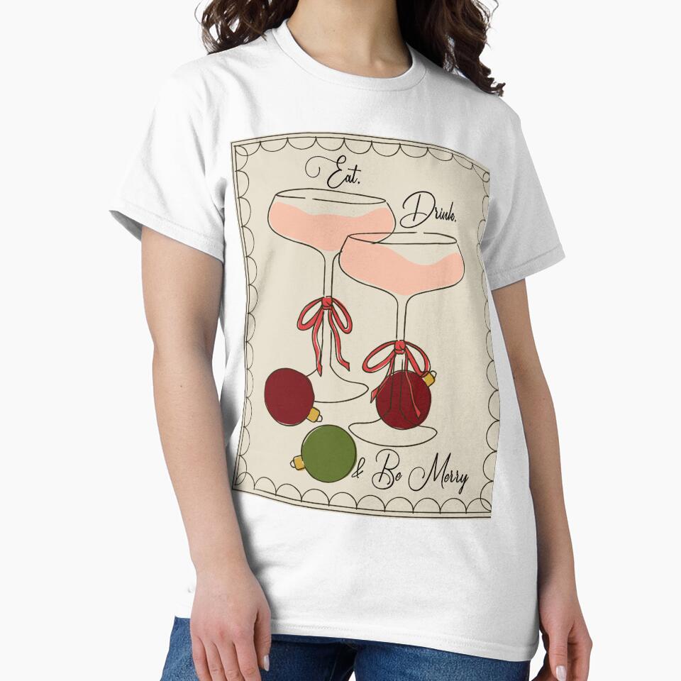 Eat Drink & Be Merry - Christmas Digital Illustration by GenAumonier