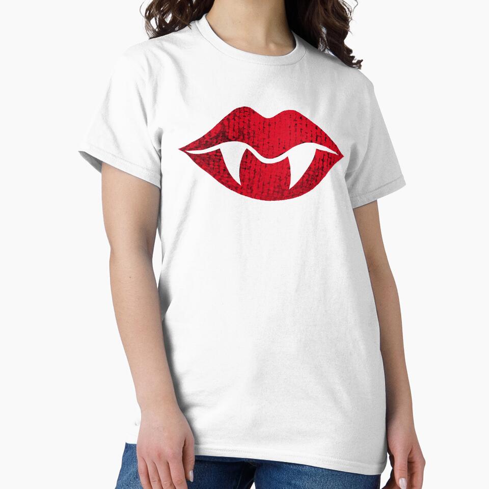 Vampire Lips With Protruding Vangs by Soaked-N-Bleach