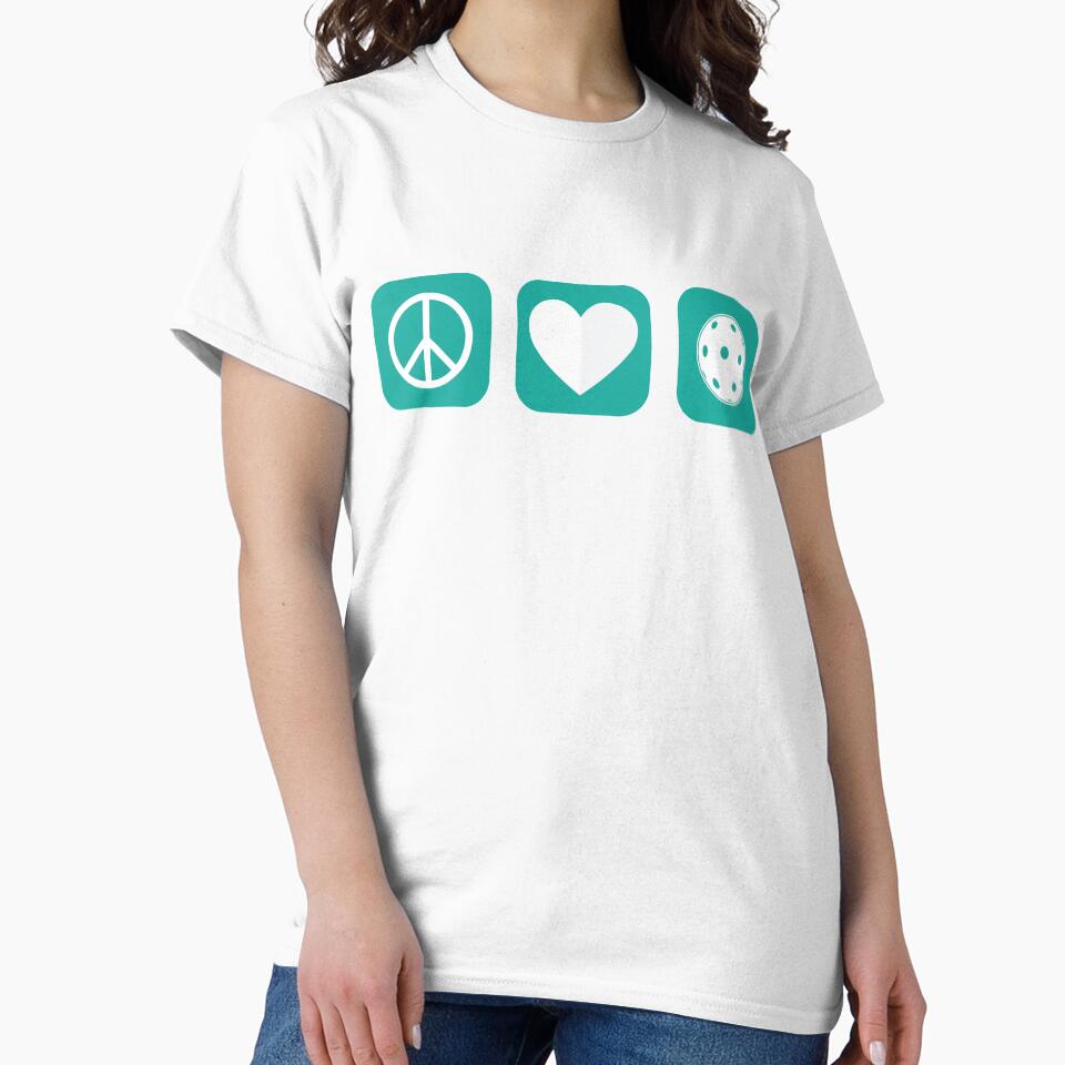 Peace Love & Joy Pickleball Flat Icon design by Babadollcraft