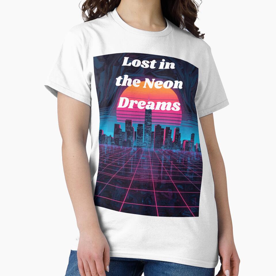 Lost in the Neon Dreams – Retro Futuristic Vaporwave Design by wearandwonder