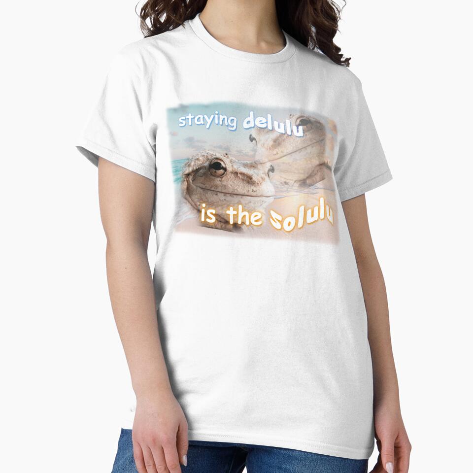 Staying Delulu Is The Solulu Frog Meme by swankyswamprat