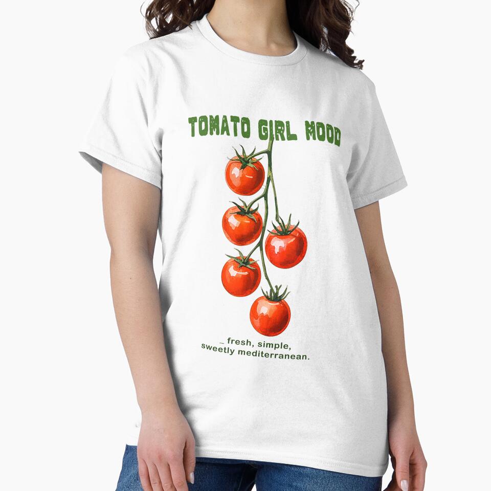 Tomato Girl Mood Aesthetic Watercolor by Verycutethings