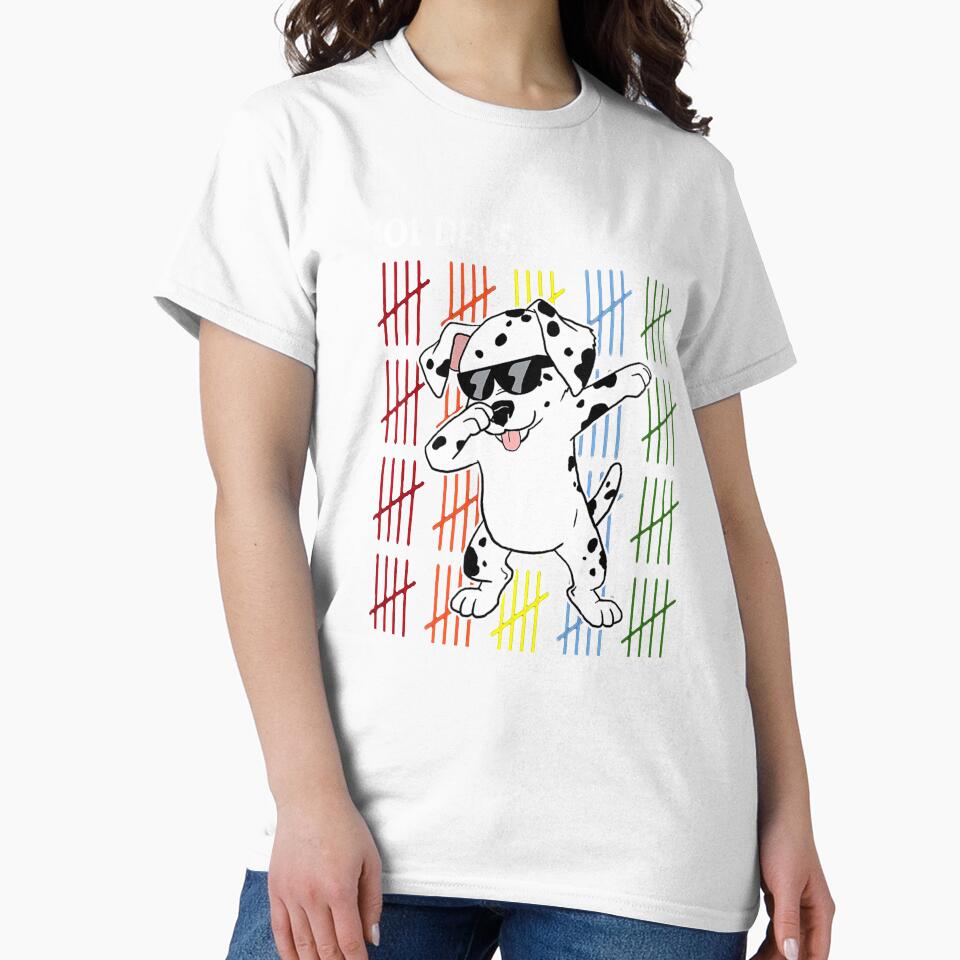 101 Days Smarter School Math Dabbing Dalmatian Dog Kids Gift Premium by IlirianaVeseli