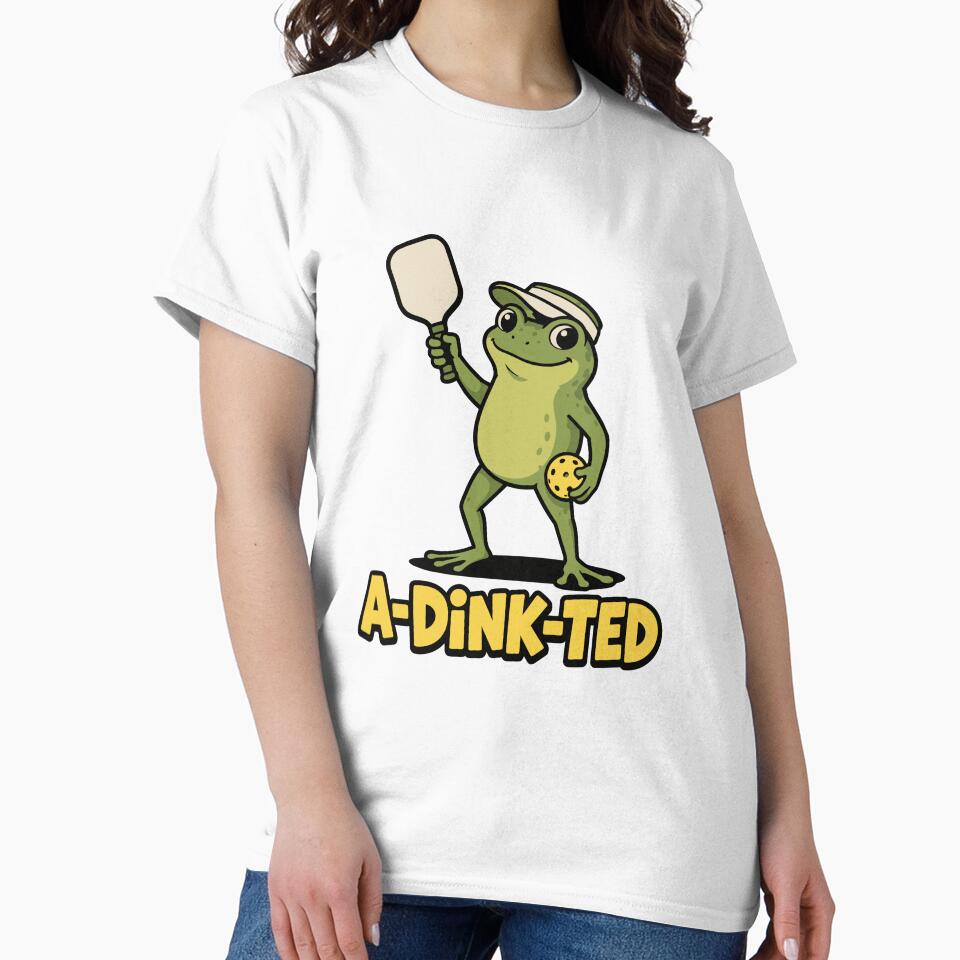 A-DINK-TED Funny Pickleball Frog Dink Sports Lover Gift by w1ckerman