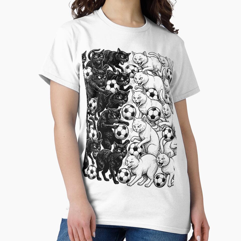 Soccer Player Cats Match Funny Football Cat Pattern by GrandeDuc