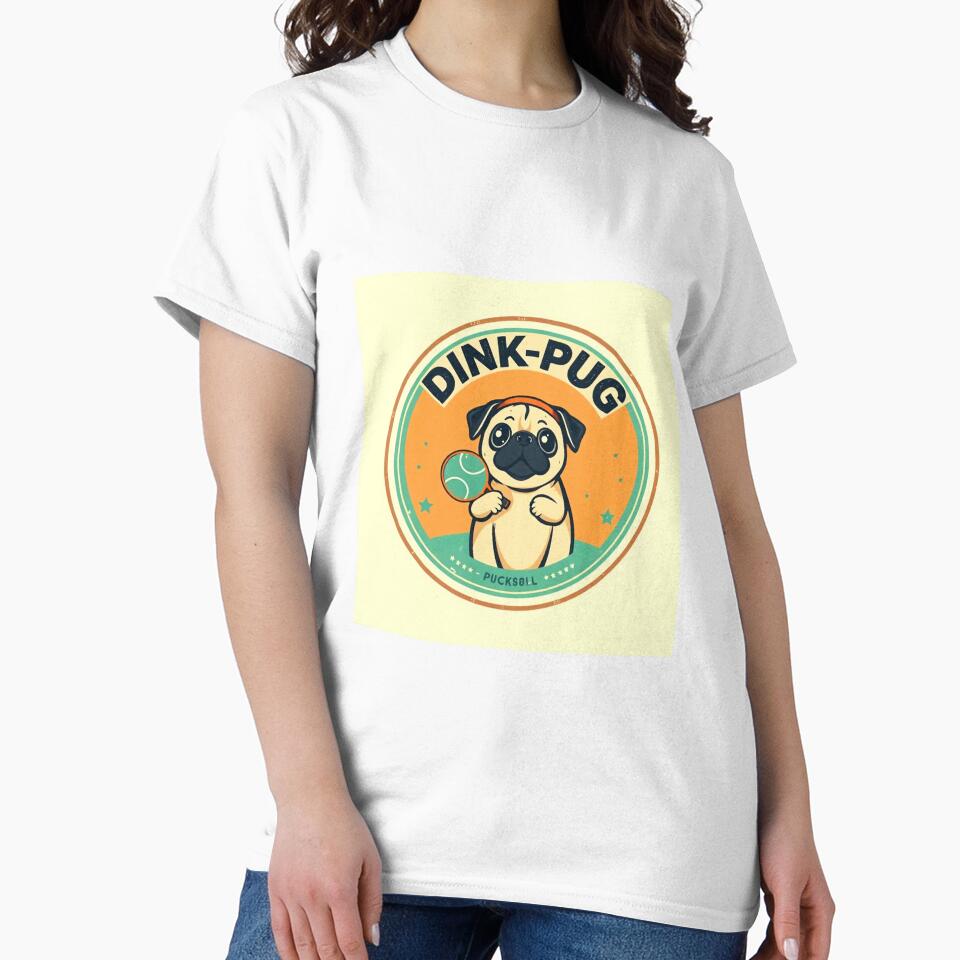 Pickleball Pug Dink Parade Retro Badge by Arte-Excellency