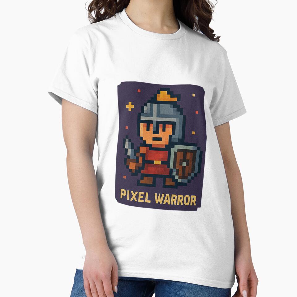 Pixel Warrior - Guardian of Retro Realms by DAYandMONTH