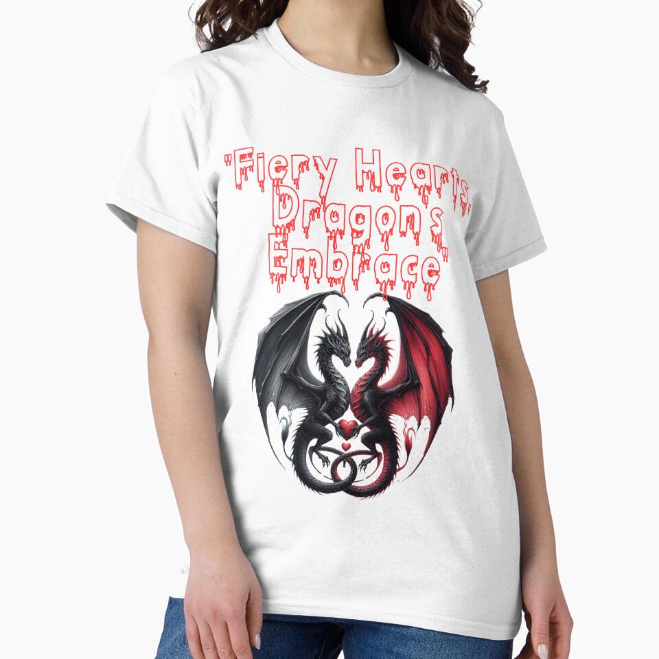 Fiery Hearts Dragons Embrace Goth Valentine's Day by LLdreams