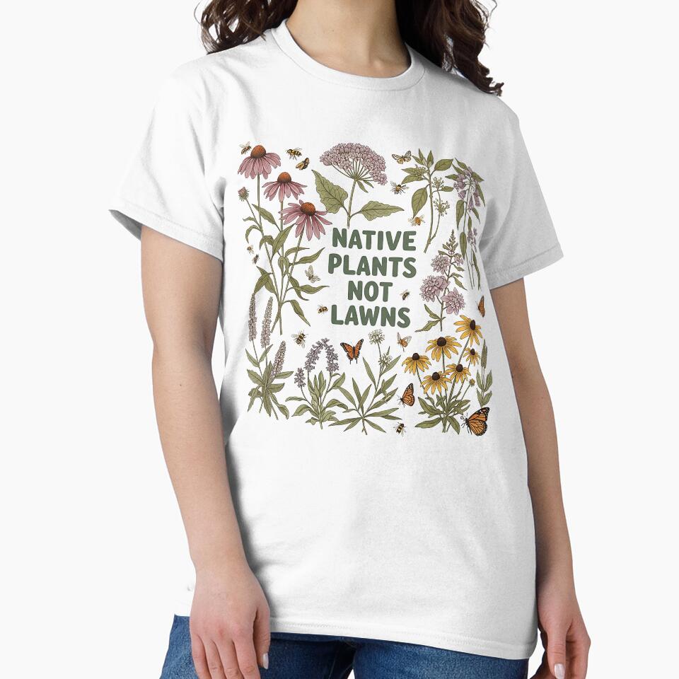 Vintage Botanical Native Plants Art | Native Plants Not Lawns by SholoStudio