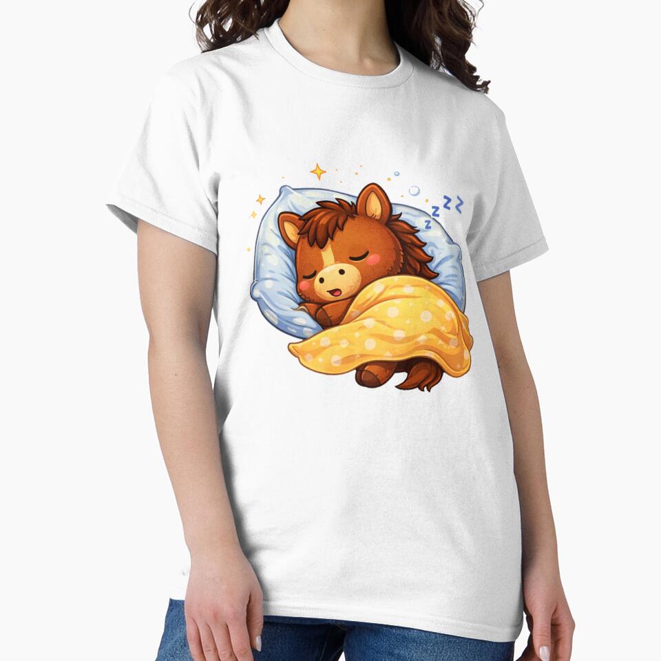 Cozy Tet Horse Nap – Cute Sleeping Zodiac by PunchDrop