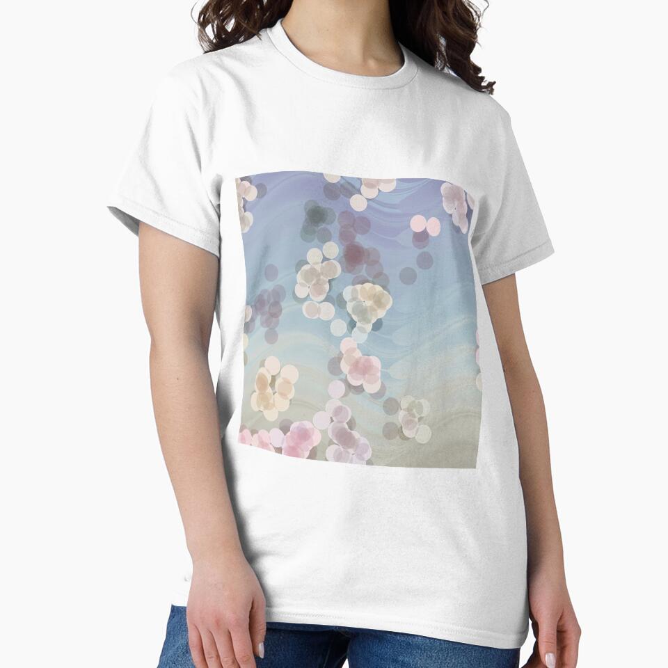 Aesthetic Pastels dots abstract flower like design  Chiffon Top by 4seasondesign