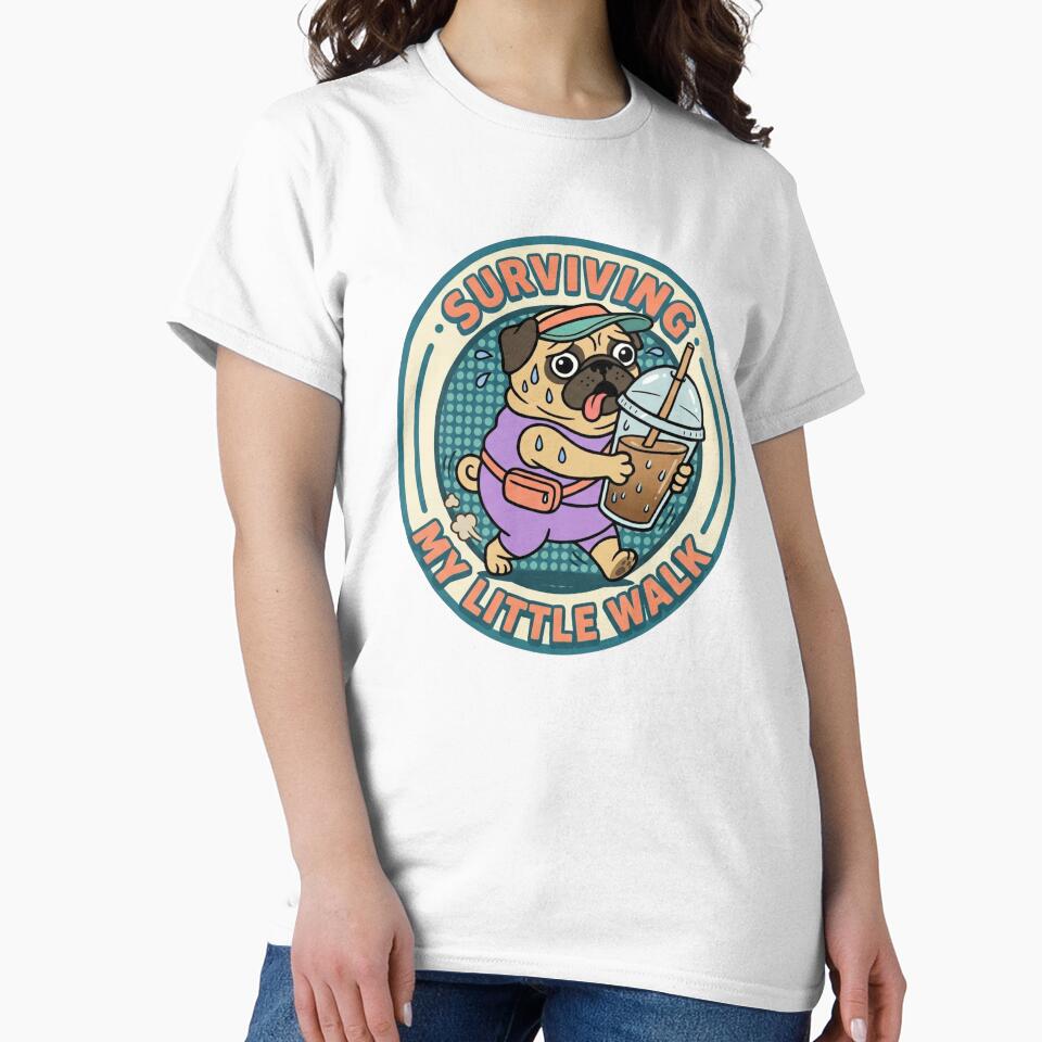 Surviving My Little Walk - Funny Iced Coffee Pug Runner by MVPtech