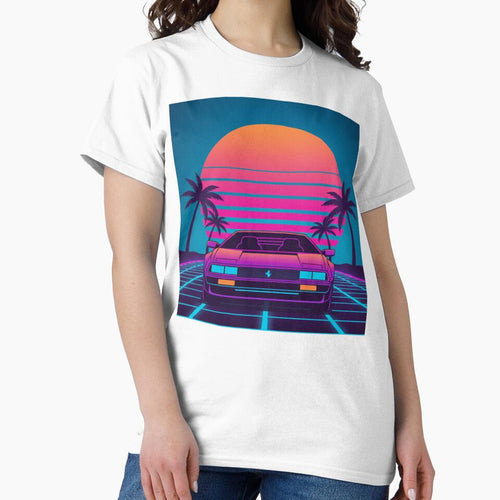80s Retro Sunset Drive - Synthwave Vaporwave Aesthetic by BeFaCtO