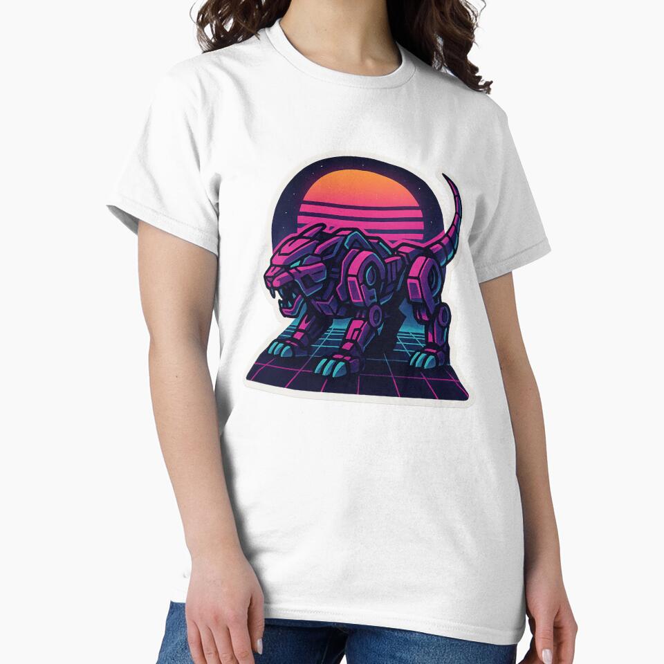 Cyber Panther – Retro Synthwave Mecha Beast by derb darb