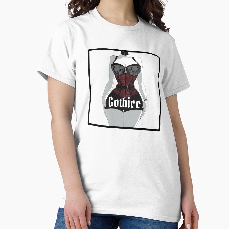 Thicc Goth Girl Aesthetic – Curvy Gothic Beauty Gothicc by RockFireMerch