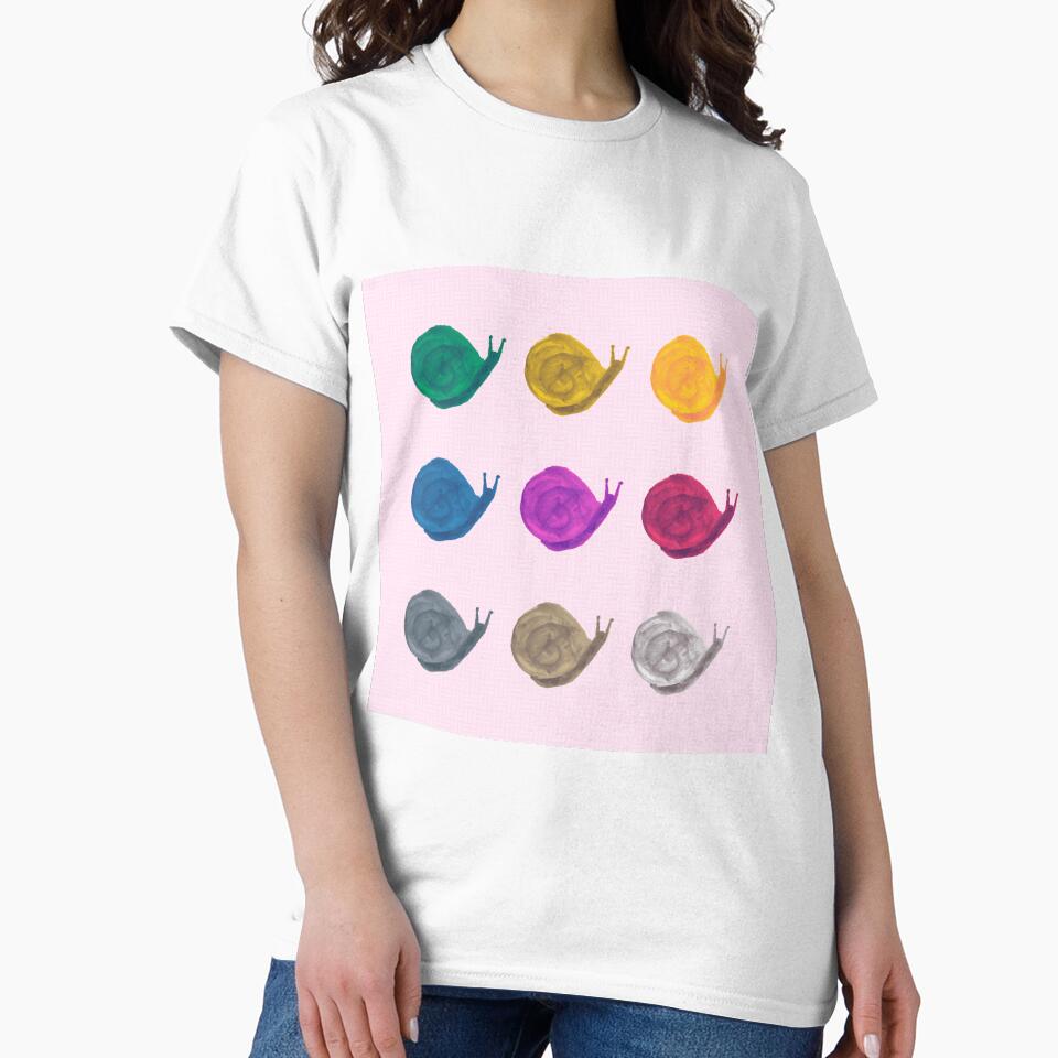 Colorful Snails Grid Art - Retro Pastel Aesthetic by Kapsula2023