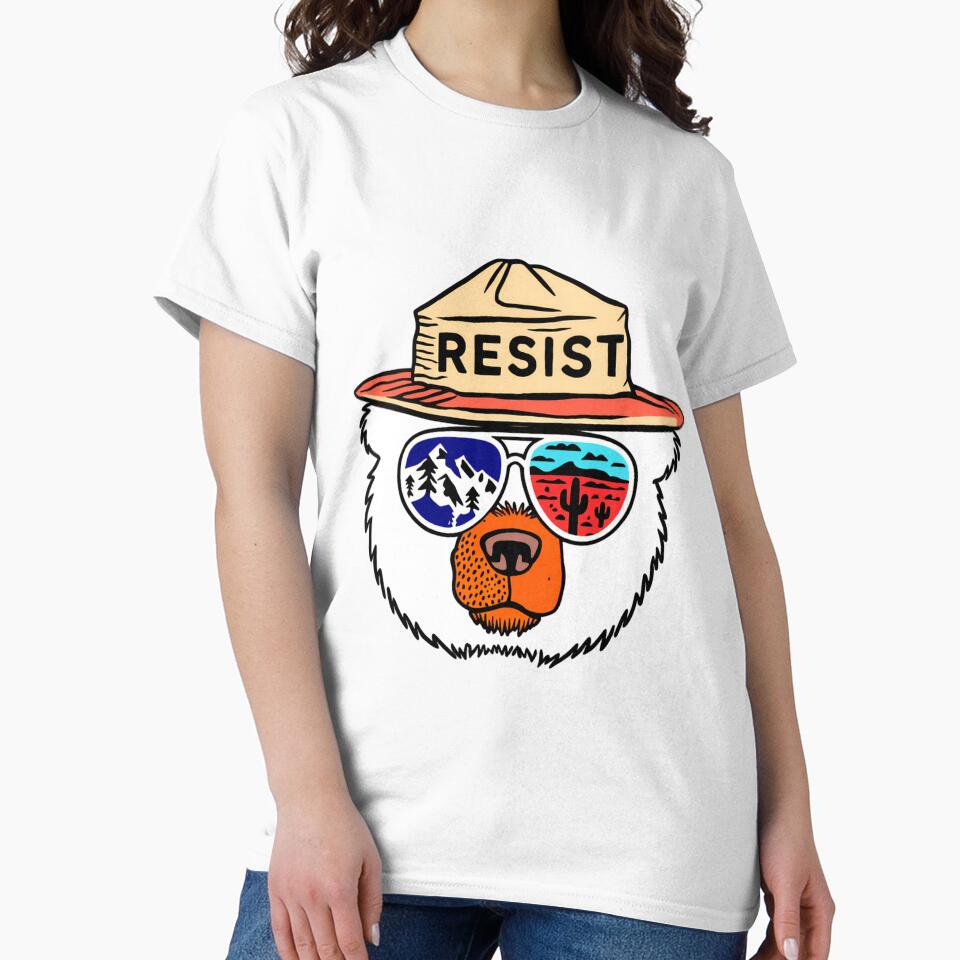 Bear Resist Protect Our National Parks - Save the environment public lands wild peace Anti Trump Fascist Fascism by HumansStuck12