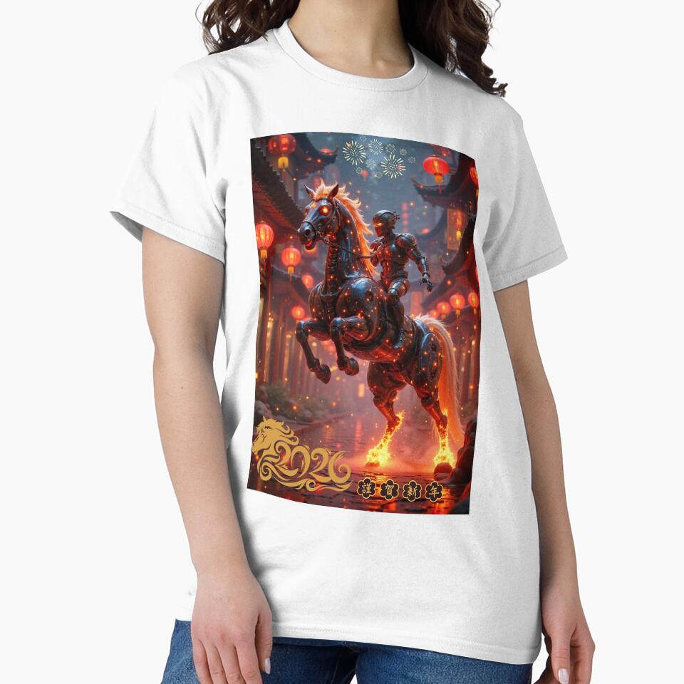 Cyberpunk Fire Horse 2026 – Futuristic Chinese New Year Zodiac Art by fantasy.world