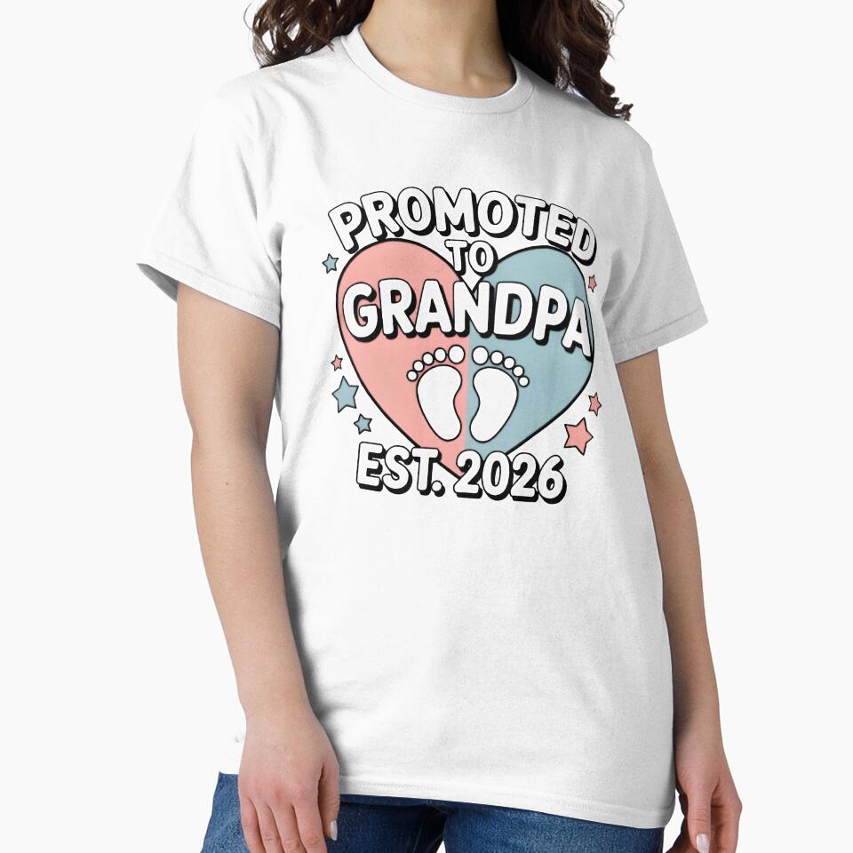 Copy of Promoted to Grandpa Est. 2026 Baby Announcement Grandpa by MizoX7