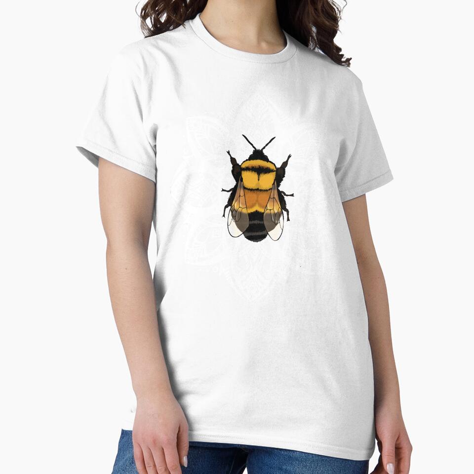 Bumblebee Mandala Flower - Endangered Species - Rusty Patched Bumblebee by Caitlin Cahill