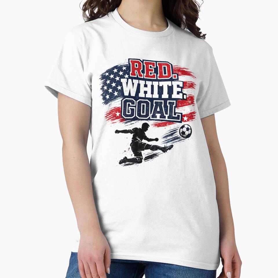 RED. WHITE. GOAL. Football Soccer World Cup USA 2026 by PerfectMatch