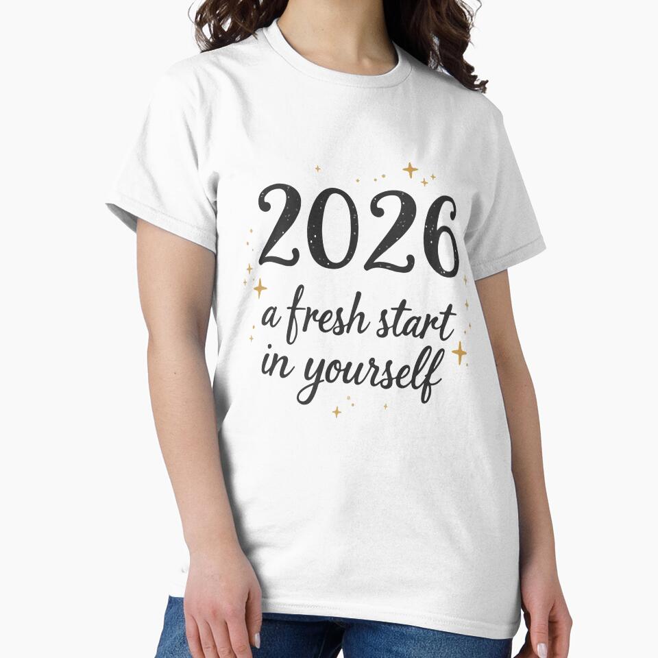 2026 Fresh Start In Yourself – New Year Motivation Typography T-Shirt by Design-Pro-21