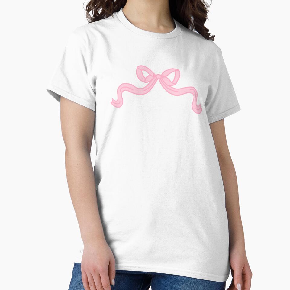 Coquette Pink Ribbon Bow by KatherinesArt3