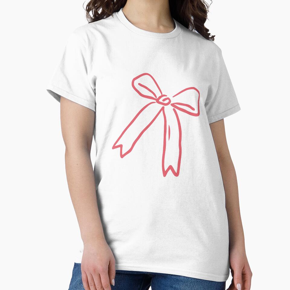 Minimalist Pink Bow Ribbon Doodle by TanjaSkrkic