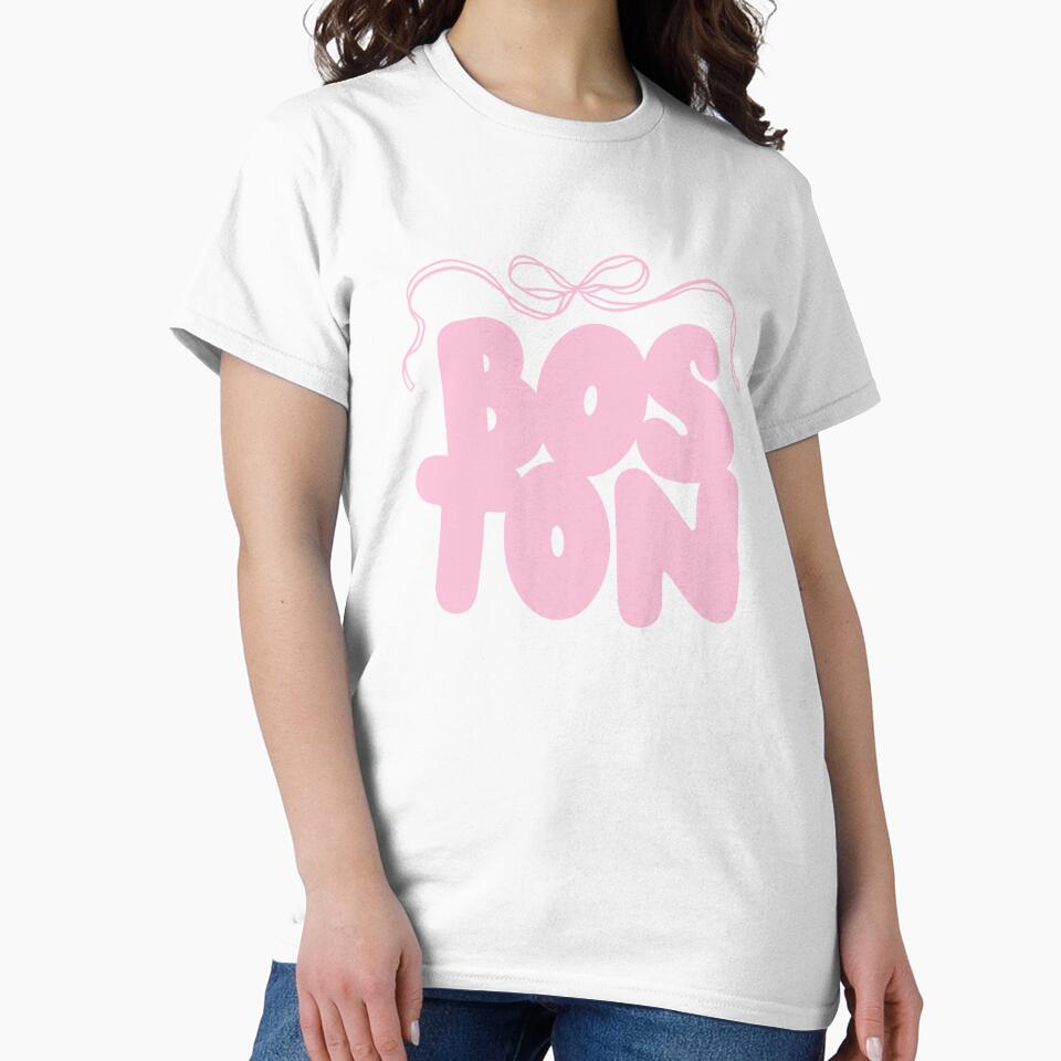 Pink Boston Coquette Bow Letters by DiscoDigitals