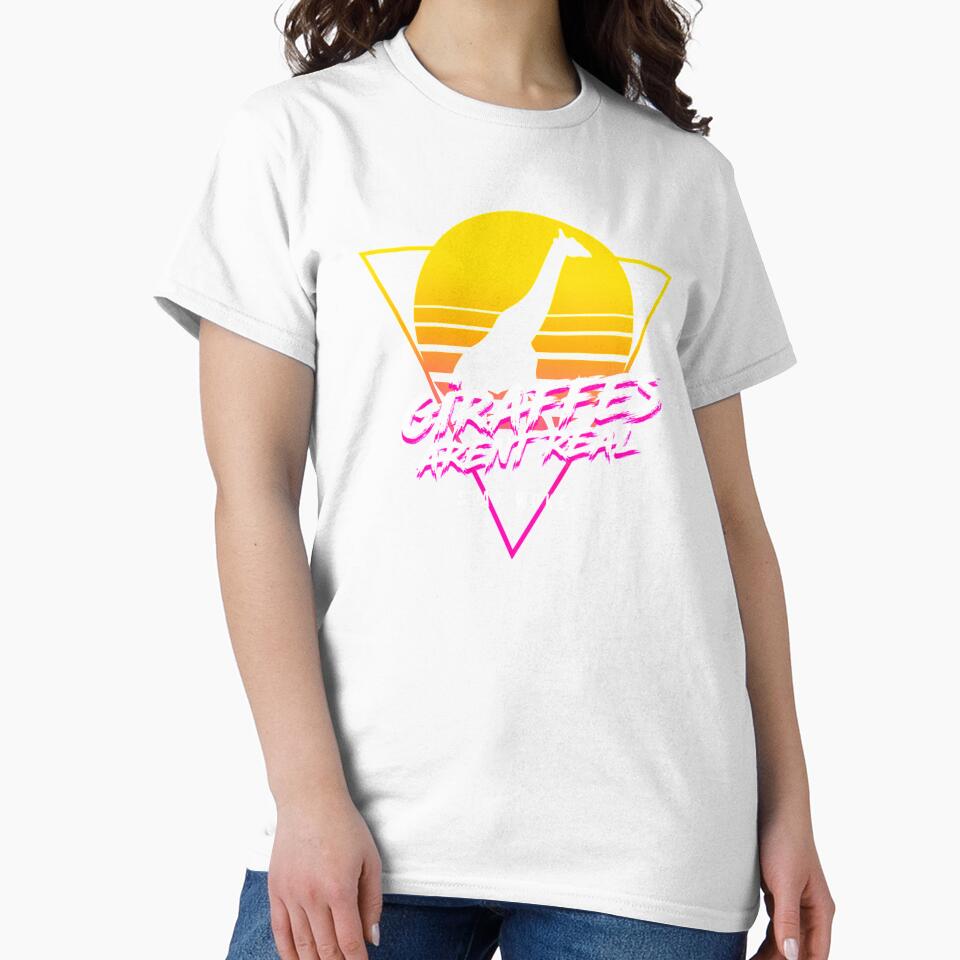 Vaporwave Aesthetic Art - Giraffes Aren't Real Don't Exist Government Conspiracy Birds by Hitagivapor