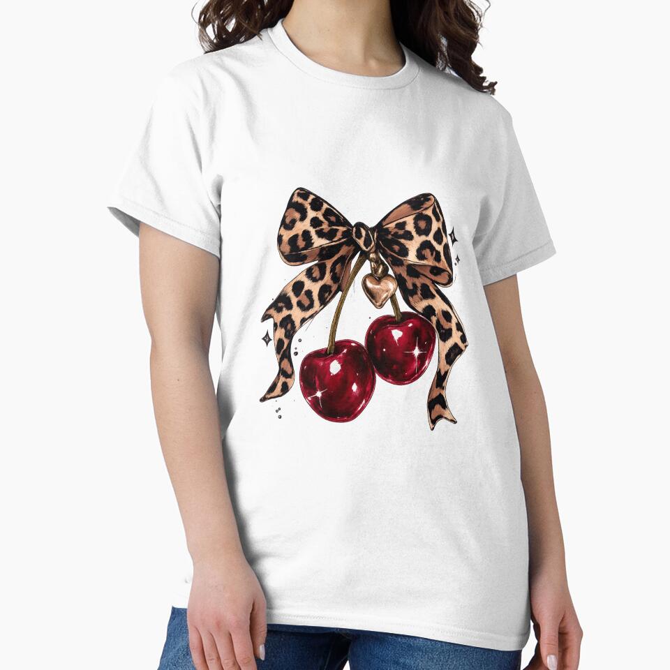 Cherry Bow Leopard Print – Coquette Girly Aesthetic by Aura.Creative