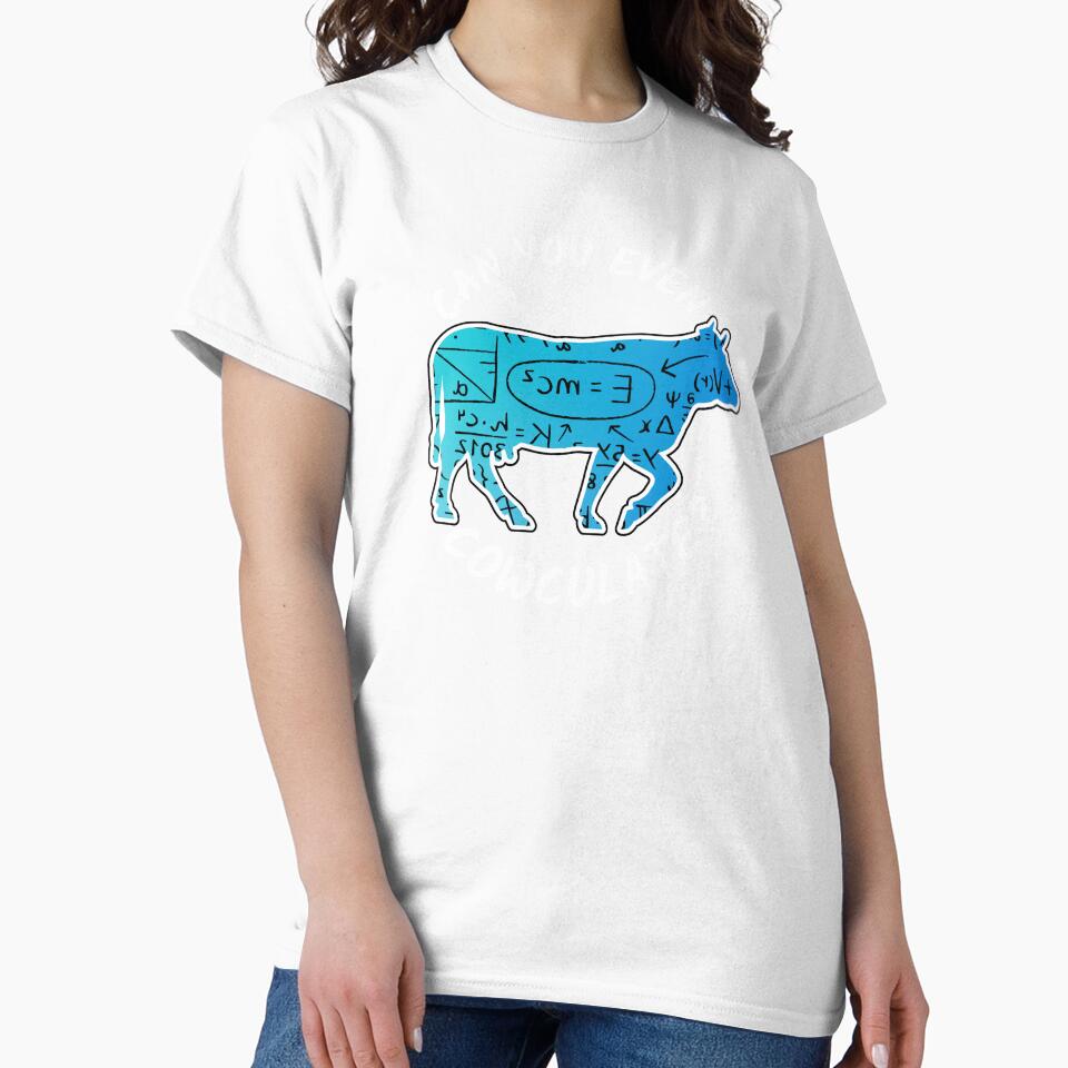 Black version of Blue cow Can you even calculate? Funny colorful cow puns Calculator by FarmsteadAcers