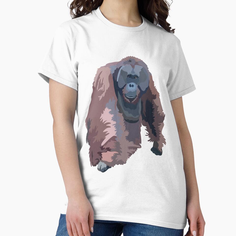 O is for Orangutan,Orangutan – Majestic Great Ape Wildlife Illustration by PrettylittlepastelUk