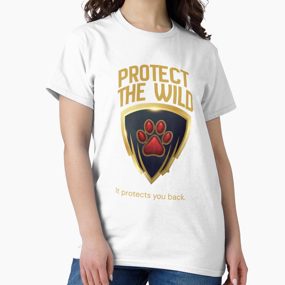 Protect the Wild Native American Shirt – Wildlife Conservation & Animal Rights Tee by Eyanosa Native Design