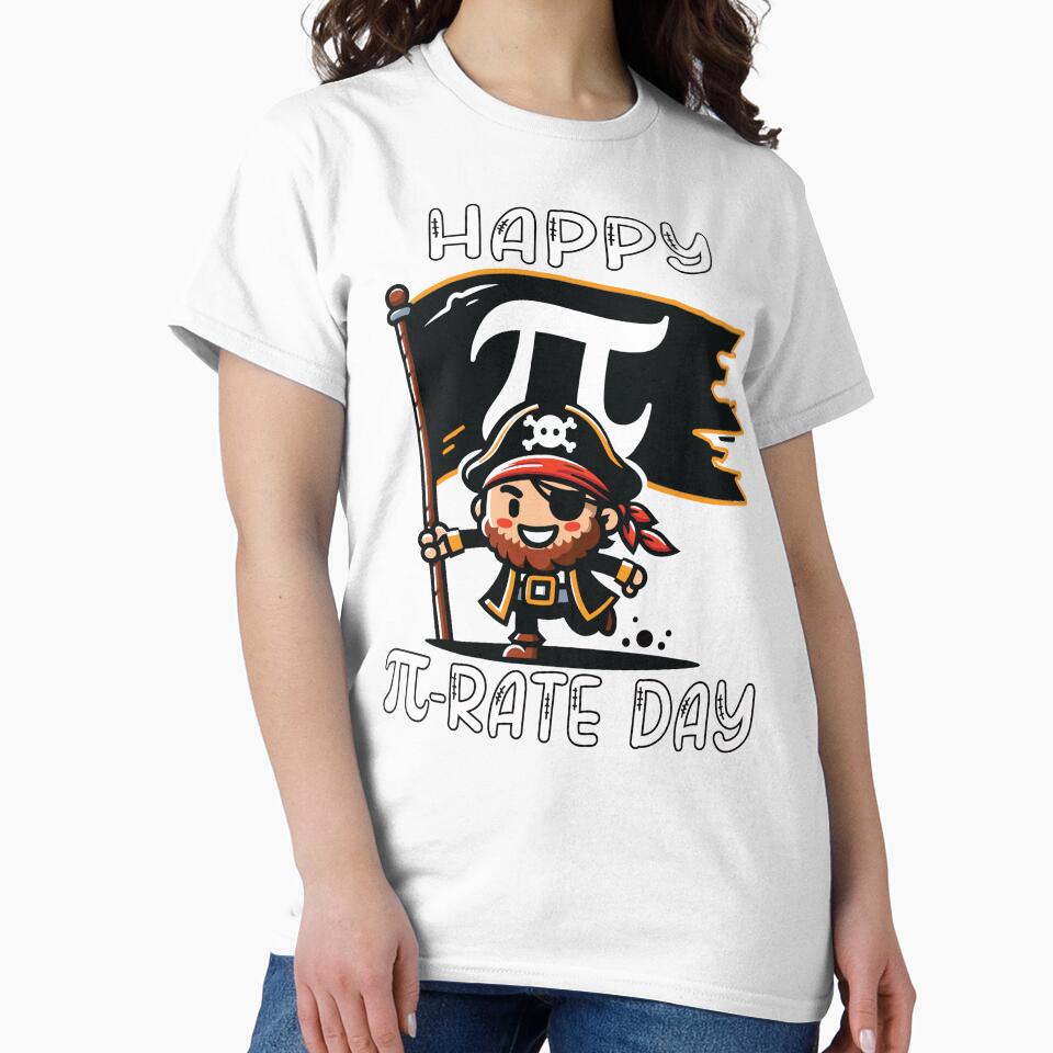 Pi Day 3.14 Pirate Style Math Symbol Fun Design by Thomas Remmers
