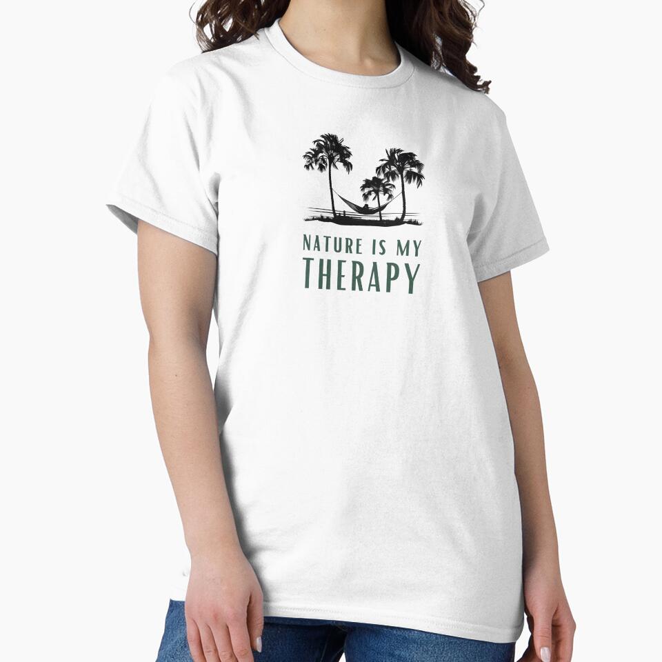 Nature is My Therapy - Hammock Beach Line Art by ShadowAndSlate