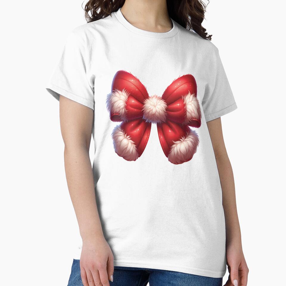 Cute Fluffy Red Christmas Bow Knot by DesignRealmX