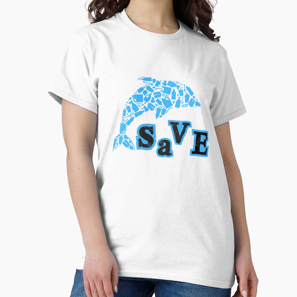 SAVE – Dolphin Made of Plastic | Ocean Conservation Art by NooHaART