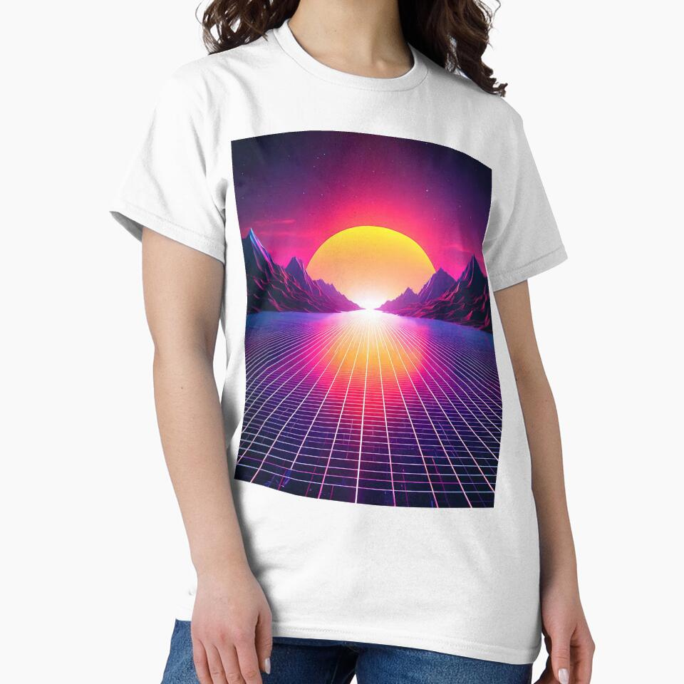Digital Horizon In Synthwave Style by Unwind-Art-Work
